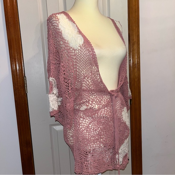 Didi Crochet Kimono Wrap Cardigan - Picture 3 of 16